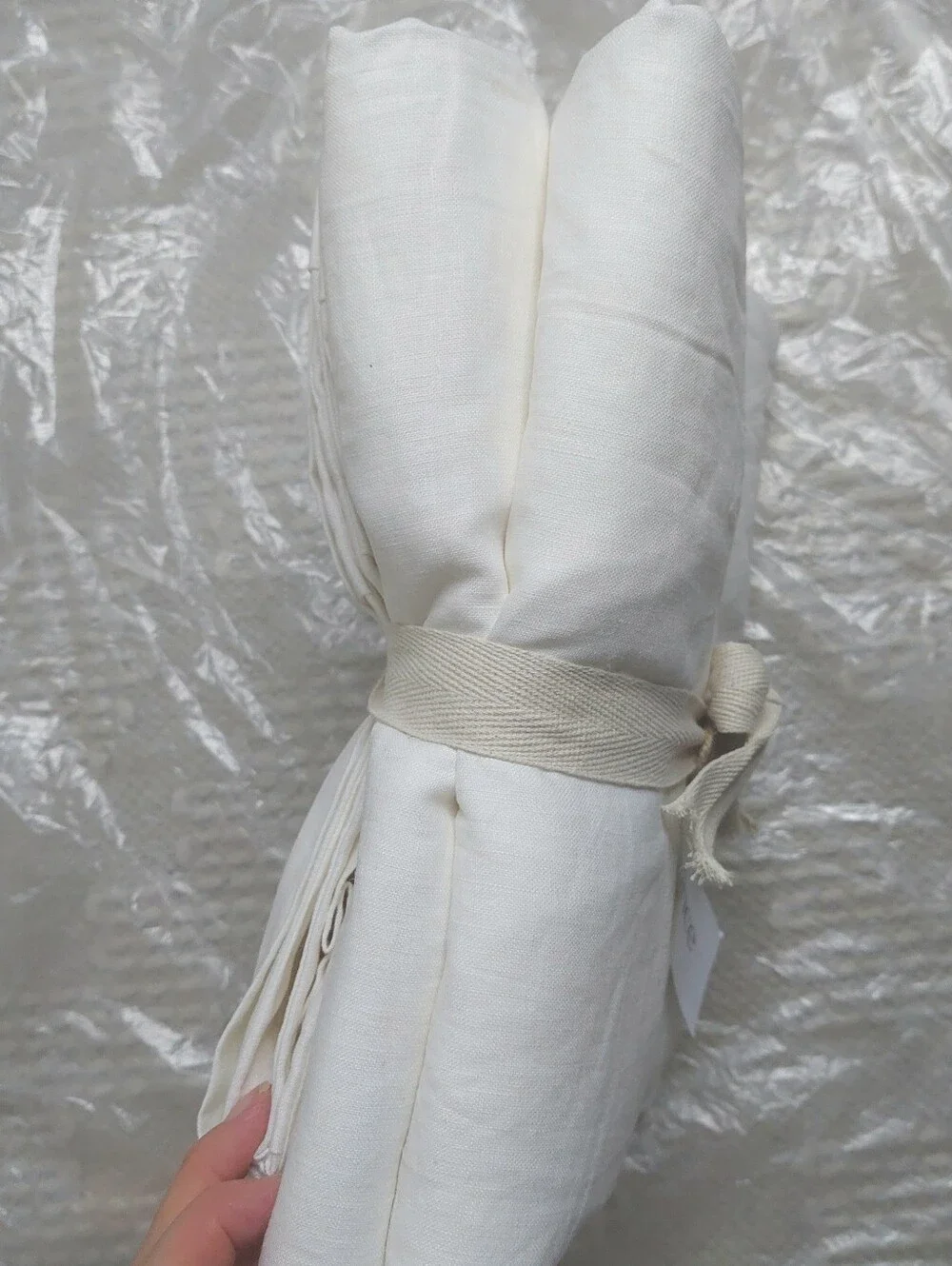 NWT! Quince Linen Ivory Filtering Curtains, 48
